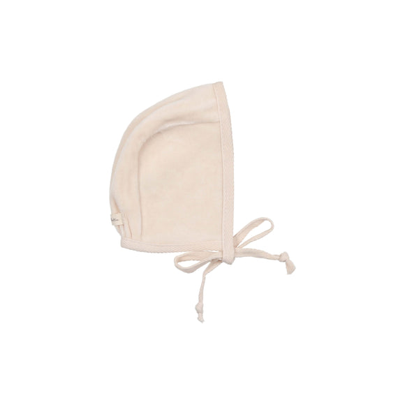 Lil Leg Velour Bonnet (Wrap) Cream