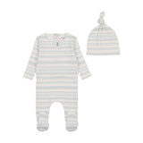 Bee & Dee Alphastripes Footie & Beanie-Boys