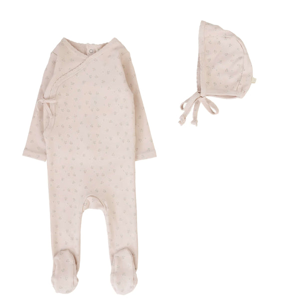 Lil Leg Bud Footie & Hat Set Soft Pink