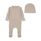 Bee & Dee Stars and Dots Footie,Beanie,Blanket Set-Coffee