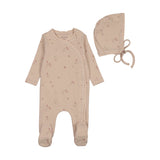 Bee & Dee Sweet Berry Footie, Bonnet, Blanket Cream Puff Set