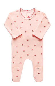 Elys & Co Terry Cherry Pink Footie