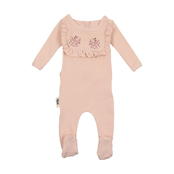 Maniere Chest Embroidery Pale Pink Footie