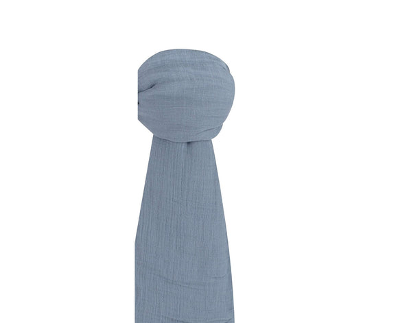 Ely's & Co Cotton Muslin Swaddle Blanket: Blue